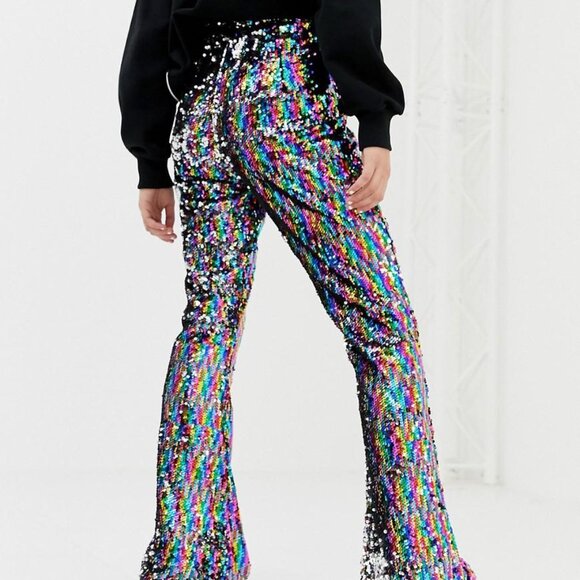 Rainbow Sequin Pants - Picture 3 of 5